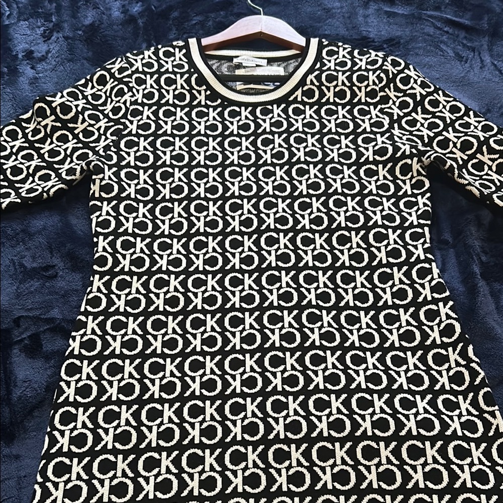 CK Logo Patterned Dress
